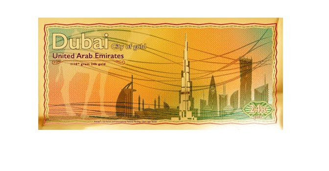 Dubai’s First 24 Karat Gold Note