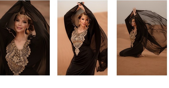 أيقونة الموضة العالمية أولغا فلوريدا تعـشق الخليج والصحراء تلهمها