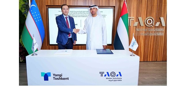 TAQA Water Solutions and New Tashkent City Directorate sign agreement to explore the development of a second mega water infrastructure project in Uzbekistan