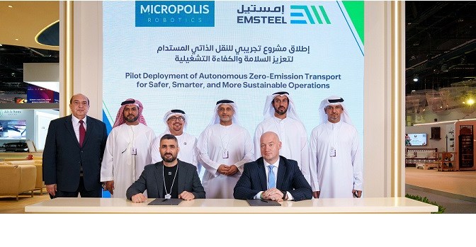 Micropolis Robotics Partners with EMSTEEL for M01 Autonomous Logistics